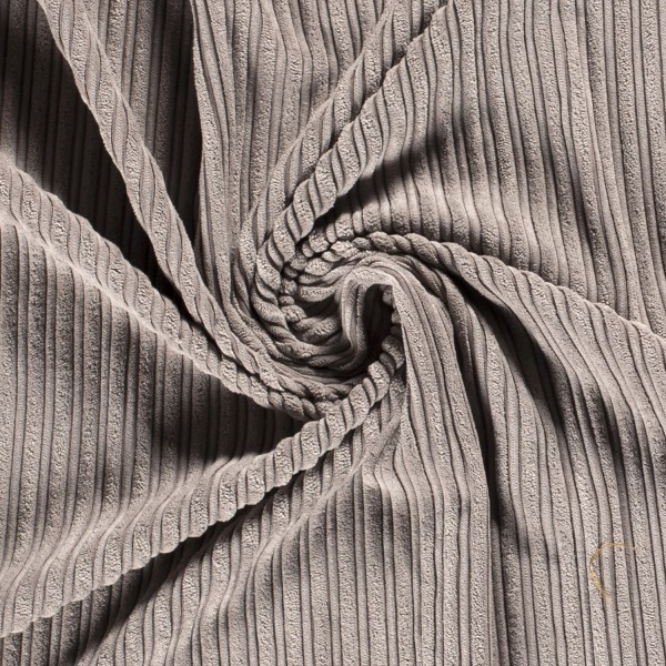 Breitcord uni, taupe/grau