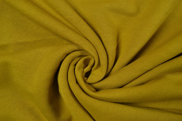Sweatstoff uni, senfgelb Sweatstoff uni, senfgelb