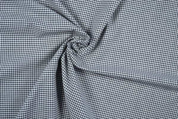 Baumwollstoff Zefir Vichy Karo, 0,25 cm, schwarz Baumwollstoff Zefir Vichy Karo, 0,25 cm, schwarz