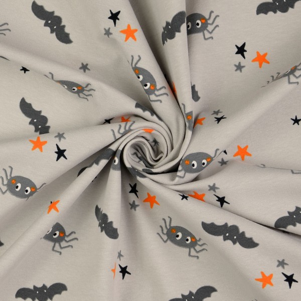 Baumwolljersey Halloween, beige Baumwolljersey Halloween, beige