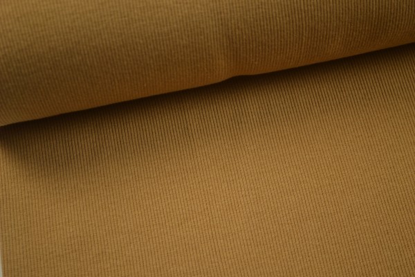 Bündchenstoff gerippt uni, camel