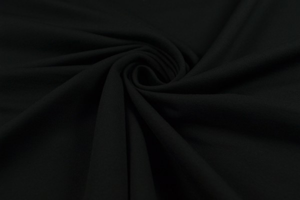 Baumwolljersey, French Terry uni, schwarz Baumwolljersey, French Terry uni, schwarz
