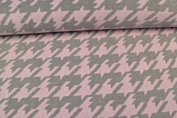 Strickstoff Hahnentritt, rosa
