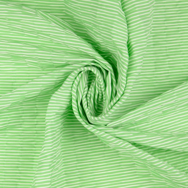 Baumwollstretch Streifen, kiwi/grün
