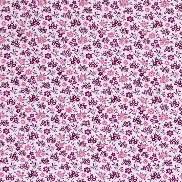 Baumwolle Popeline Bedruckt Blumen, helles pink