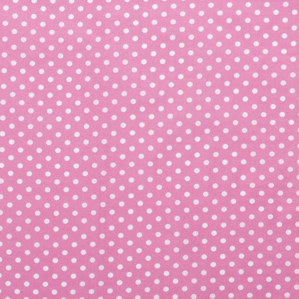 Baumwolle Popeline Stoff Bedruckt Tupfen, helles pink