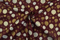 Vorschau: Baumwollstoff Weihnachten, Glitzerkugeln weinrot/gold Vorschau: Baumwollstoff Weihnachten, Glitzerkugeln weinrot/gold