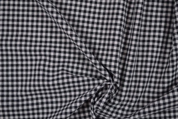 Baumwollstoff Zefir Vichy Karo, 0,5 cm, schwarz Baumwollstoff Zefir Vichy Karo, 0,5 cm, schwarz