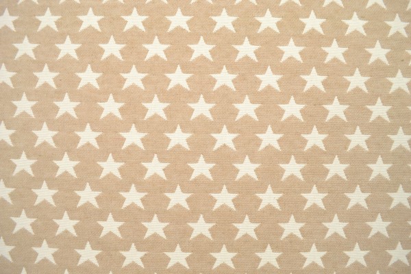 Gobelin Möbelstoff Sterne 2-seitig verwendbar, beige