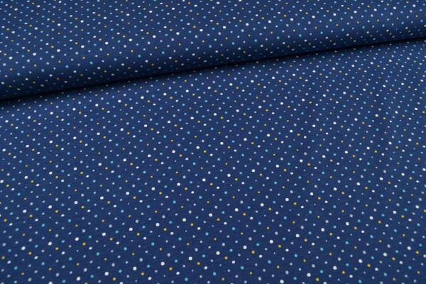 Baumwolljersey Tupfen, blau Baumwolljersey Tupfen, blau